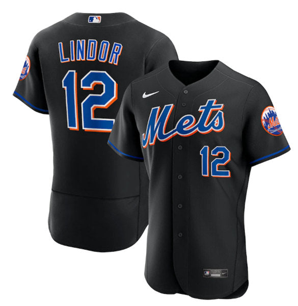 Francisco Lindor New York Mets black jersey
