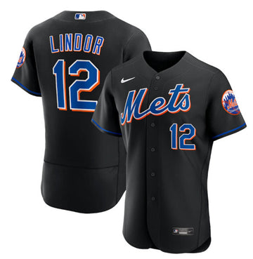 Francisco Lindor New York Mets black jersey