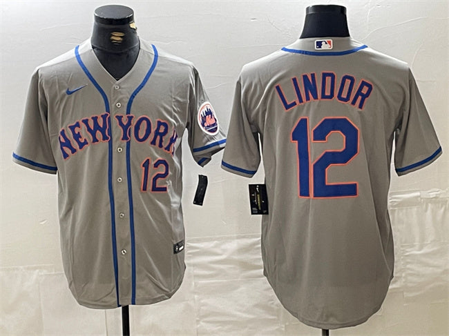 Francisco Lindor New York Mets grey jersey