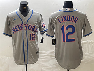 Francisco Lindor New York Mets grey jersey