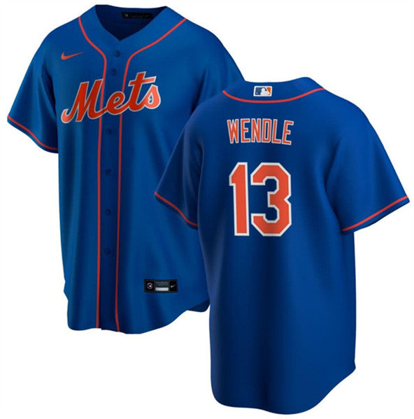 Joey Wendle New York Mets blue jersey