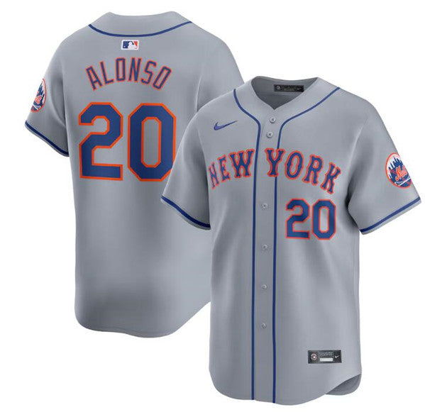 Pete Alonso New York Mets gray Away jersey