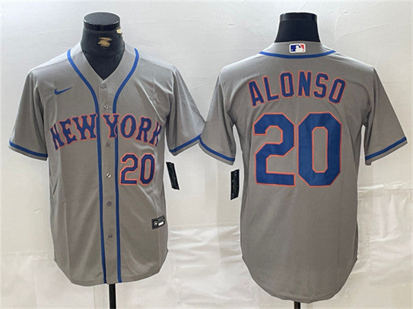 Pete Alonso New York Mets gray jersey