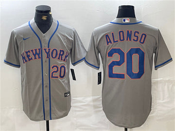 Pete Alonso New York Mets gray jersey