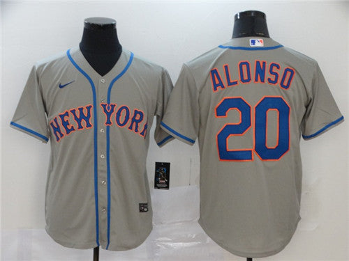 Pete Alonso New York Mets grey jersey