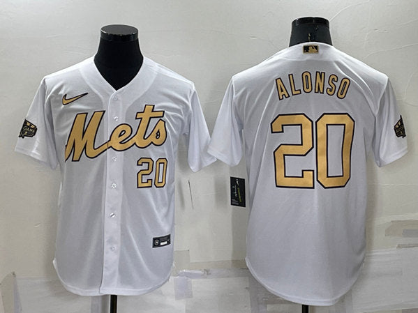 Pete Alonso New York Mets white All-Star jersey