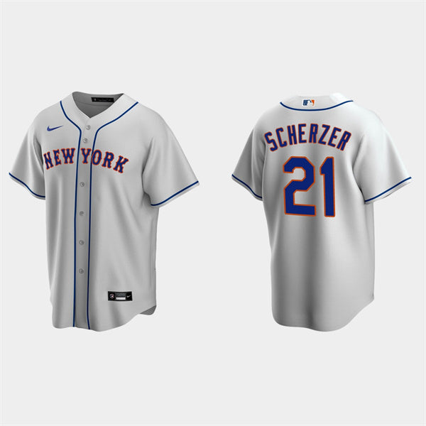 Max Scherzer New York Mets gray jersey