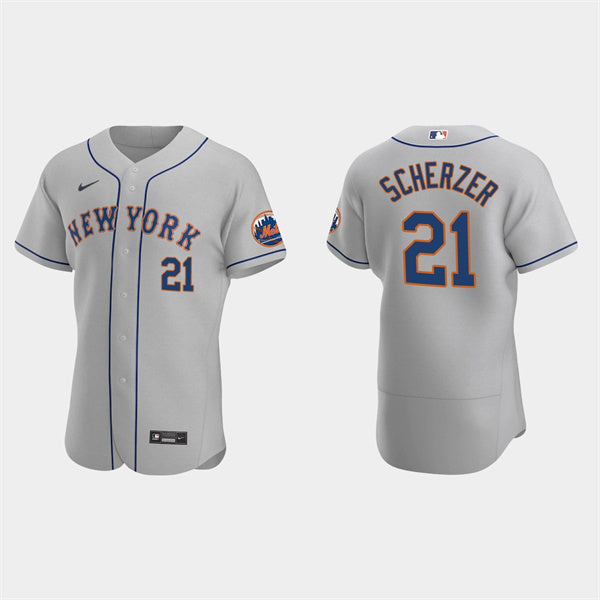Max Scherzer New York Mets gray jersey