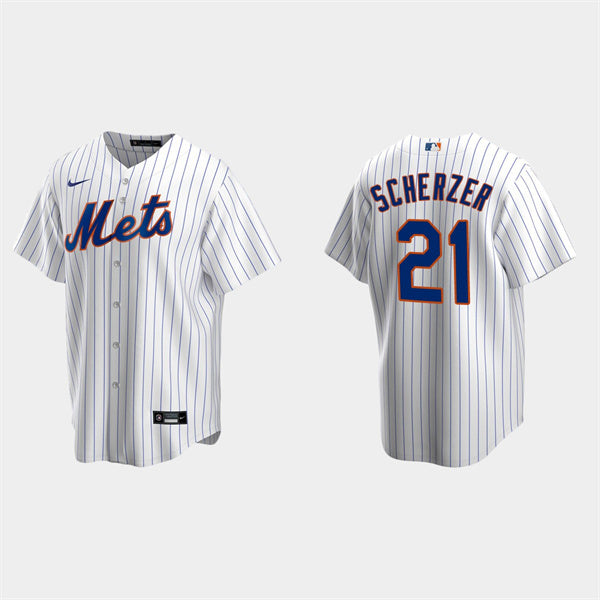 Max Scherzer New York Mets white jersey