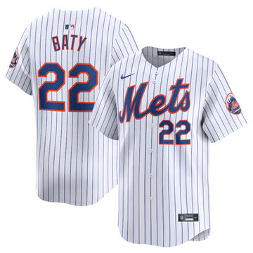 Brett Baty New York Mets white Home jersey