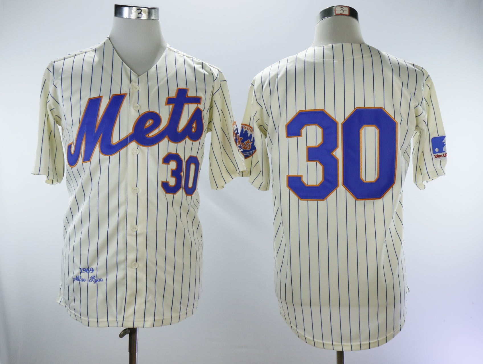Nolan Ryan New York Mets cream Throwback jersey