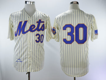 Nolan Ryan New York Mets cream Throwback jersey