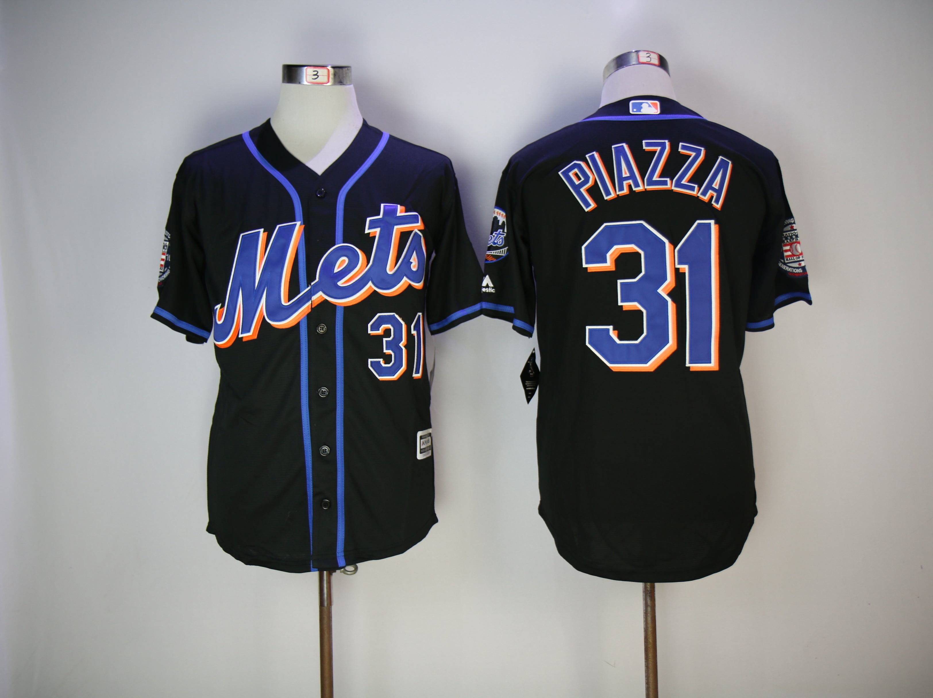 Mike Piazza New York Mets black jersey