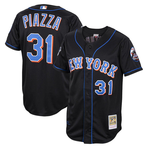 Mike Piazza New York Mets black jersey