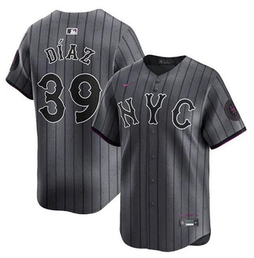 Edwin Diaz New York Mets graphite City Connect jersey