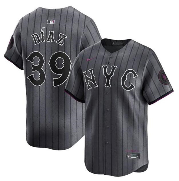 Edwin Diaz New York Mets graphite City Connect jersey