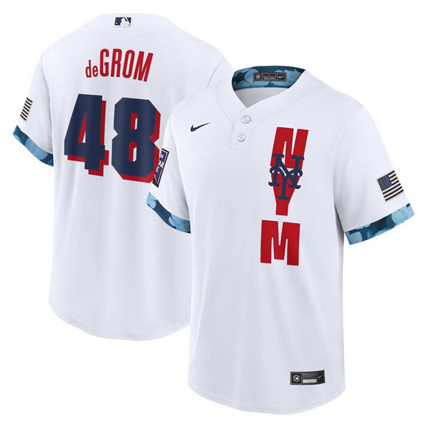 Jacob deGrom New York Mets white All-Star jersey