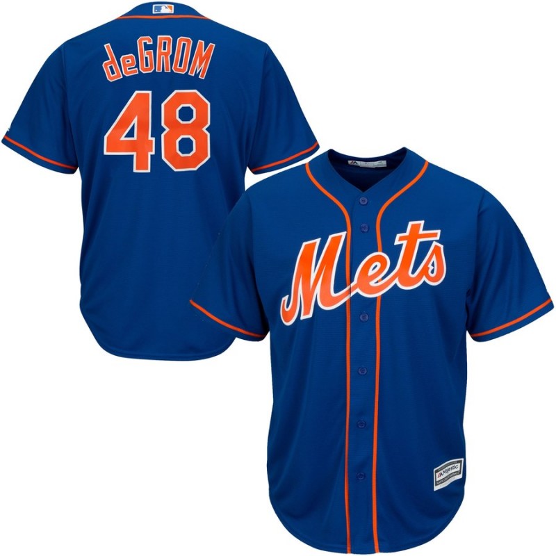 Jacob DeGrom New York Mets blue jersey