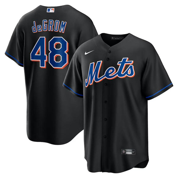 Custom New York Mets black jersey