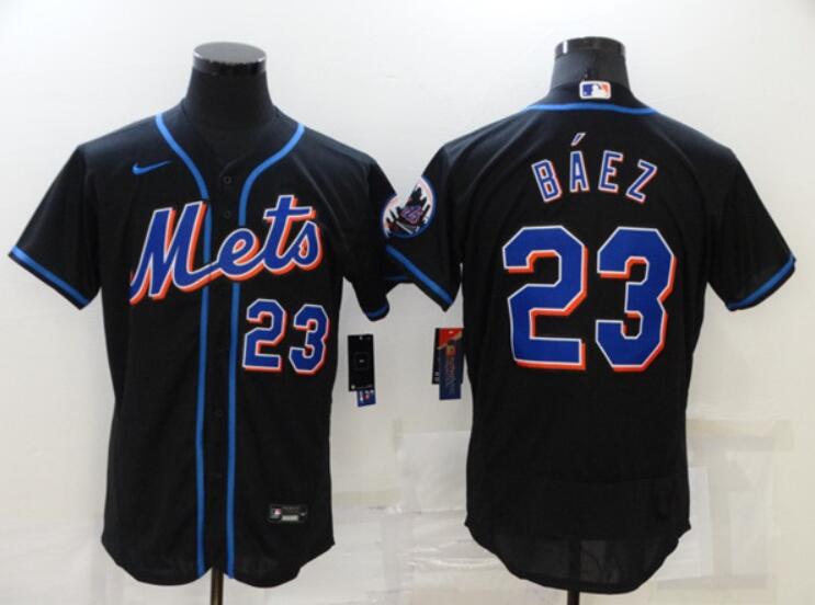 Custom New York Mets black jersey