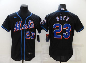 Custom New York Mets black jersey
