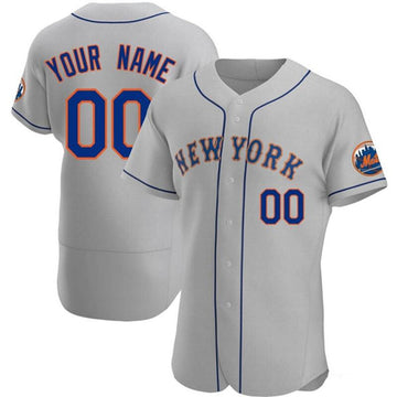 Custom New York Mets gray Road jersey