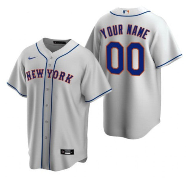 Custom New York Mets gray Road jersey