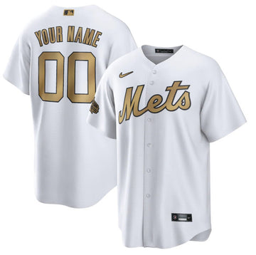 Custom New York Mets white All-Star jersey
