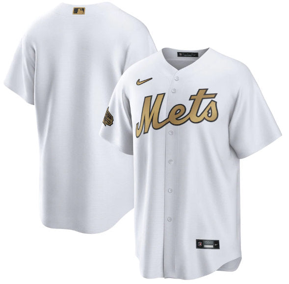 Custom New York Mets white All-Star jersey