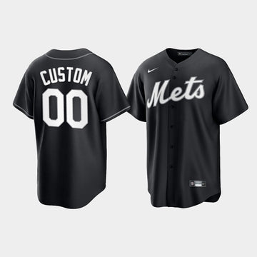 Custom New York Mets black jersey