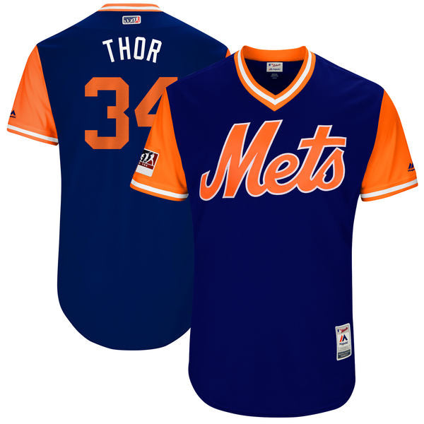 Noah Syndergaard Little League World Series Players Weekend New York Mets royal jersey
