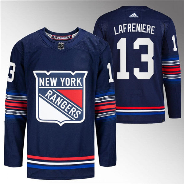 Alexis Lafreniere New York Rangers navy jersey
