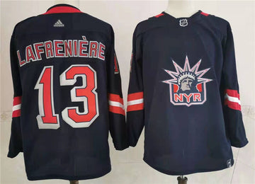 Alexis Lafrenire New York Rangers navy Reverse Retro jersey