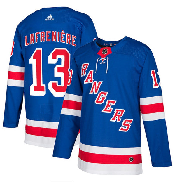 Alexis Lafrenire New York Rangers blue jersey