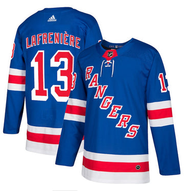 Alexis Lafrenire New York Rangers blue jersey