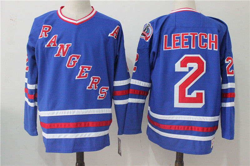 Brian Leetch New York Rangers royal Throwback jersey