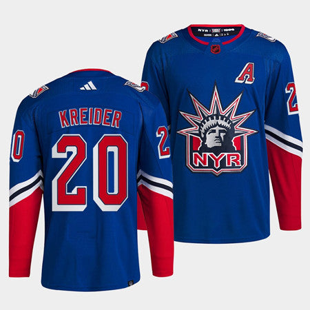 Chris Kreider New York Rangers blue Reverse Retro jersey