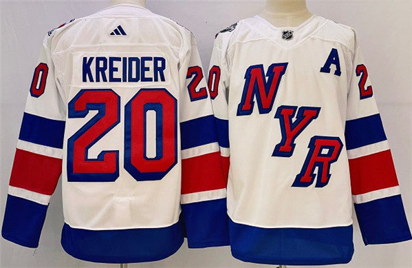 Chris Kreider New York Rangers white Stadium Series jersey