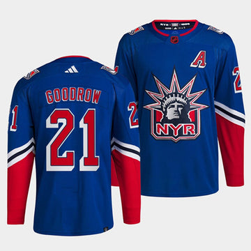 Barclay Goodrow New York Rangers blue Reverse Retro jersey