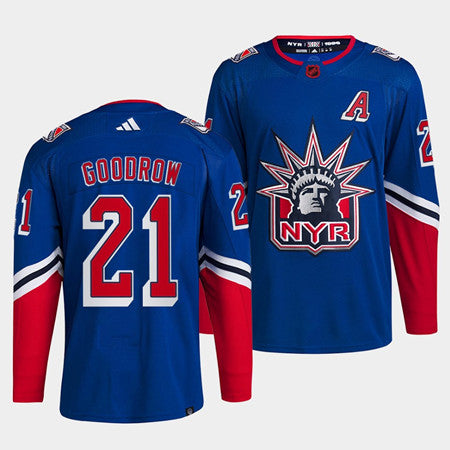 Barclay Goodrow New York Rangers blue Reverse Retro jersey