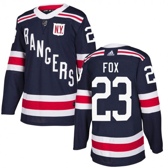 Adam Fox New York Rangers navy Winter Classic jersey