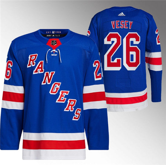 Jimmy Vesey New York Rangers blue jersey