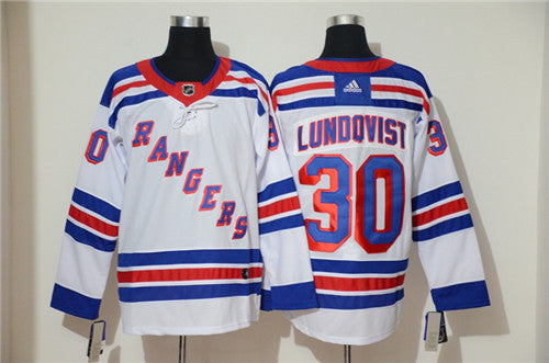 Henrik Lundqvist New York Rangers white jersey