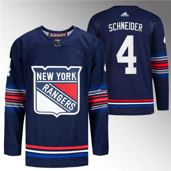 Braden Schneider New York Rangers navy jersey