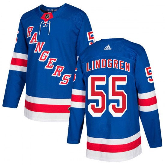 Ryan Lindgren New York Rangers royal jersey