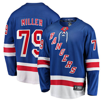 K'Andre Miller New York Rangers blue Home jersey