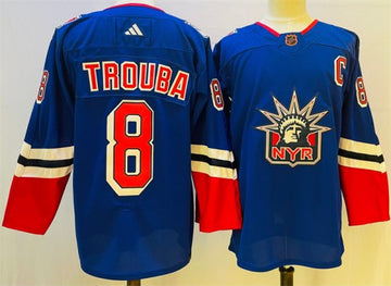 Jacob Trouba New York Rangers blue Reverse Retro jersey
