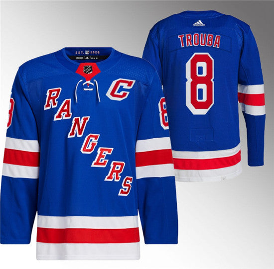 Jacob Trouba New York Rangers blue jersey