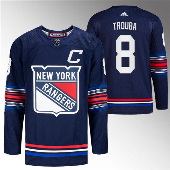 Jacob Trouba New York Rangers navy jersey