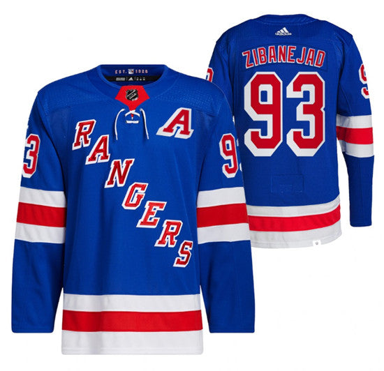 Mika Zibanejad New York Rangers blue jersey
